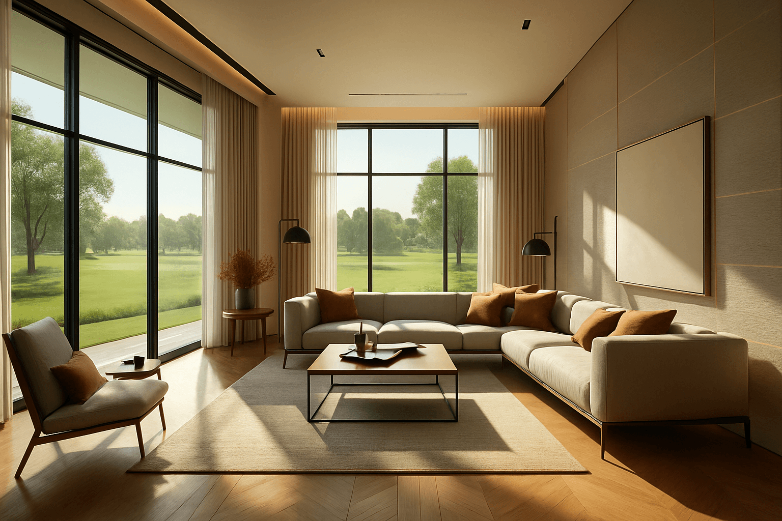 A bright and spacious modern living room